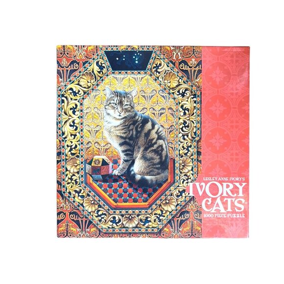 Lesley Anne Ivorys Ivory Cats 1000-Piece Puzzle Octopussys Eighth Birthday Portr - Picture 1 of 2